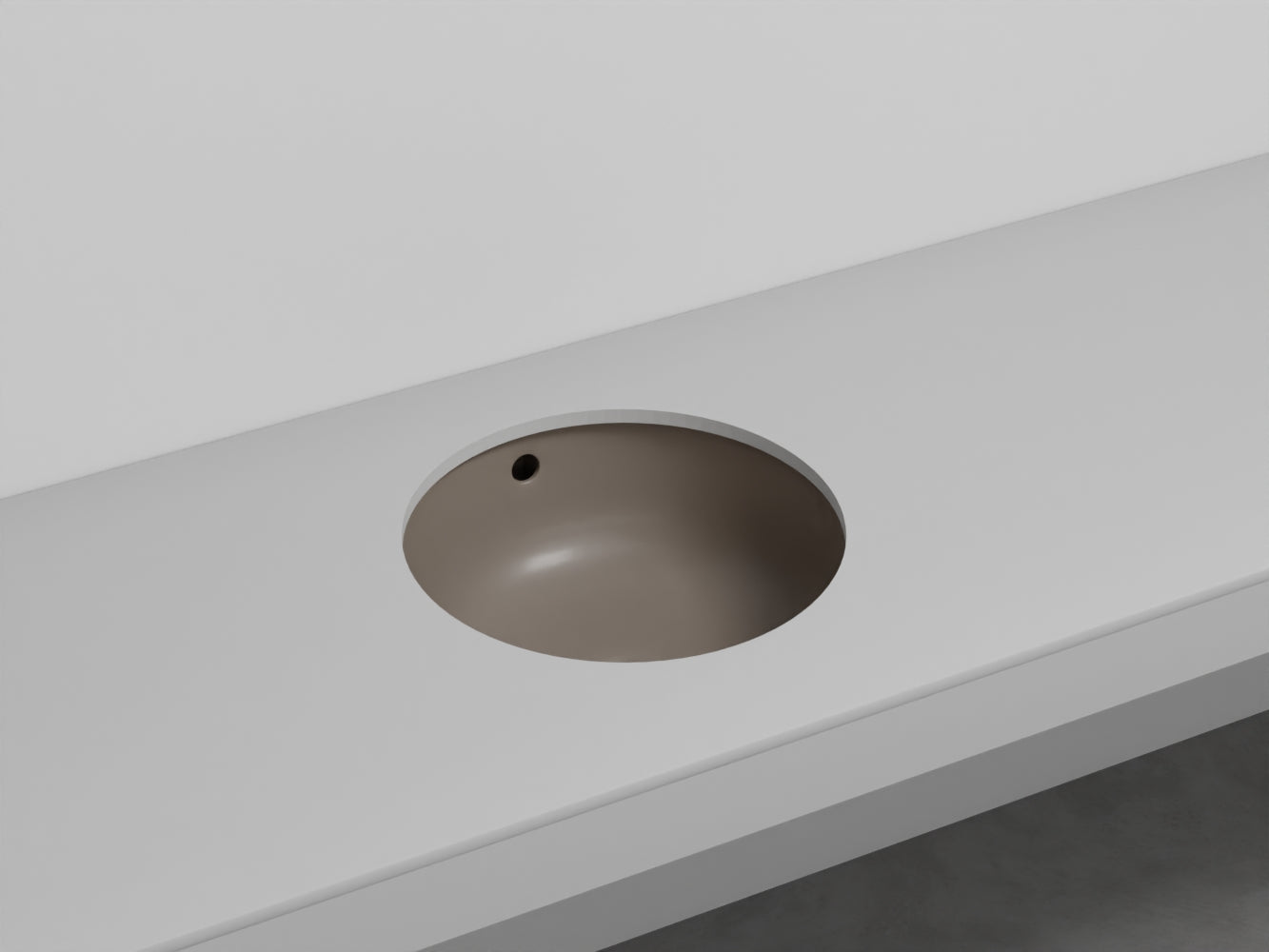# LAVABO TONDO SOTTOPIANO ENJOY - CIELO facilita la pulizia e amplia la superficie del piano