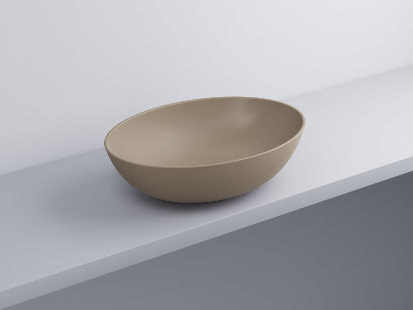# BACINELLA DA APPOGGIO ECO da 58cm - CIELO proposta moderna e compatta per ambienti bagno dinamici e raffinati
