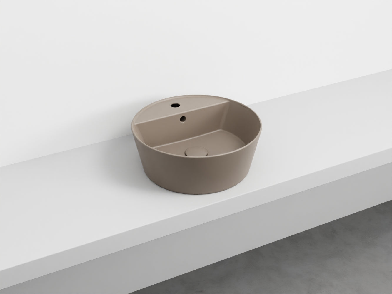 # LAVABO da appoggio HANDY - CIELO in ceramica smaltata con foro rubinetto e design moderno