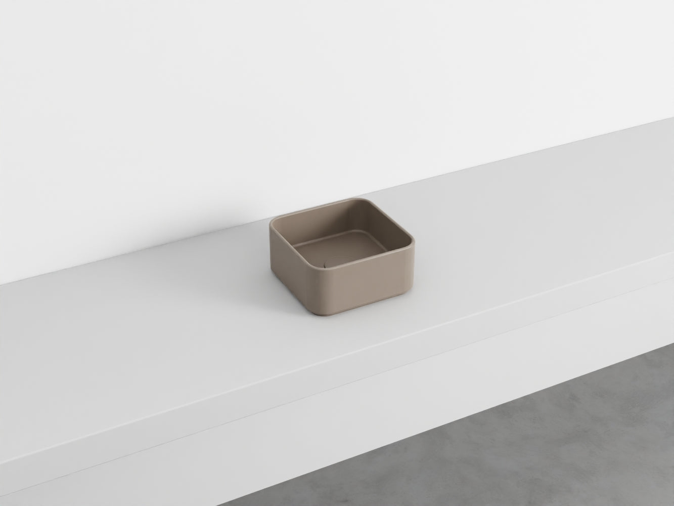 # LAVABO QUADRATO da APPOGGIO MINIMO - CIELO lavandino in ceramica per bagno