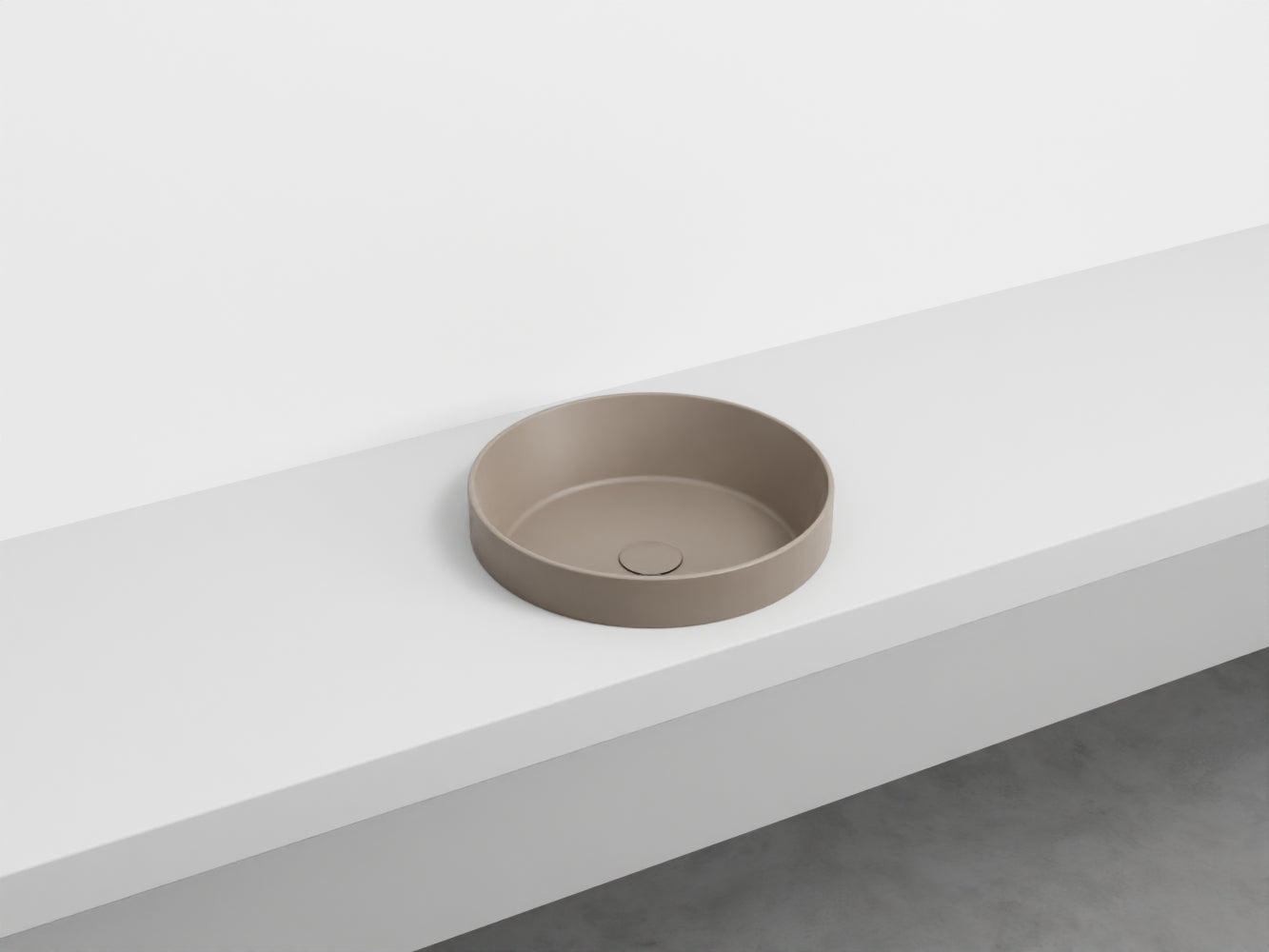 # LAVABO SEMINCASSO ENJOY TONDO - CIELO lavandino a samincasso per un bagno raffinato e moderno