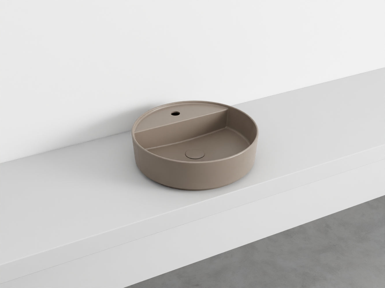 # LAVABO TONDO MONOFORO da APPOGGIO SHUI COMFORT - CIELO lavandino in ceramica per bagno