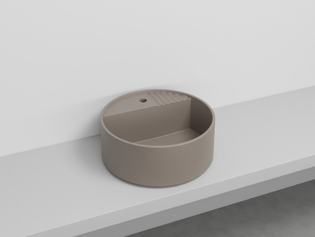 # LAVABO TONDO MONOFORO TIBERINO ARCADIA in ceramica - CIELO lavandino per bagno