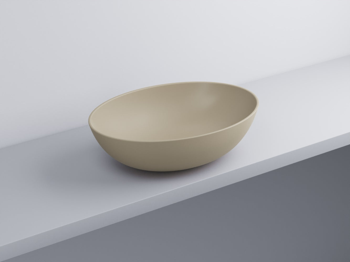 # BACINELLA DA APPOGGIO ECO da 58cm - CIELO proposta moderna e compatta per ambienti bagno dinamici e raffinati