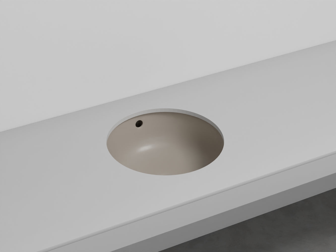 # LAVABO TONDO SOTTOPIANO ENJOY - CIELO facilita la pulizia e amplia la superficie del piano