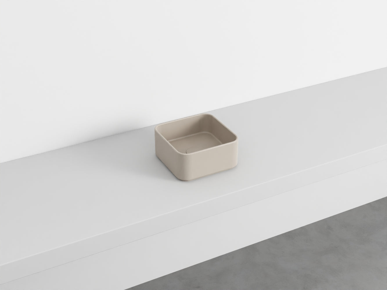 # LAVABO QUADRATO da APPOGGIO MINIMO - CIELO lavandino in ceramica per bagno
