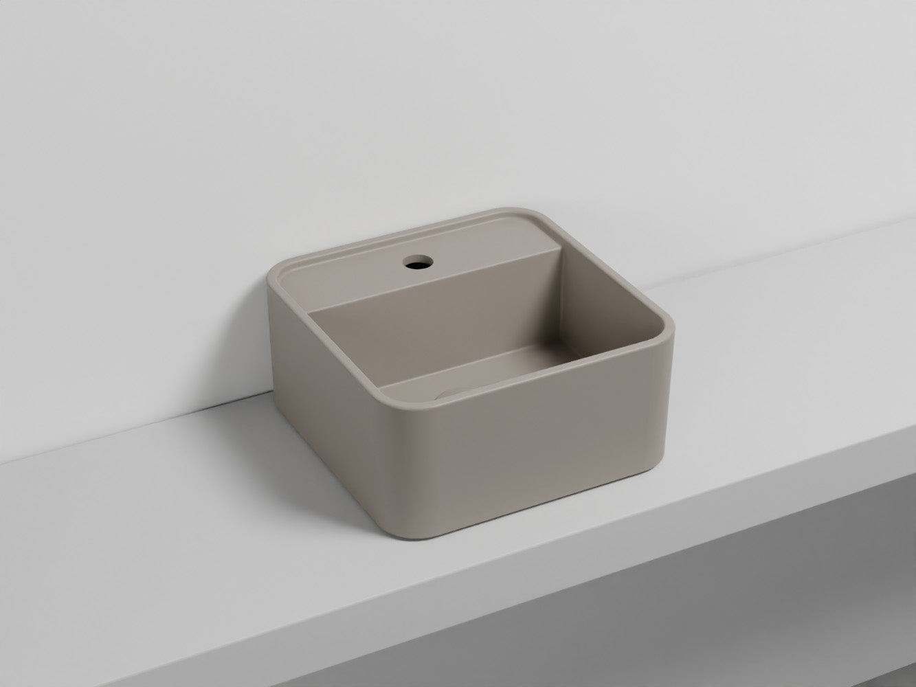 # LAVABO LES PETITES QUADRATO MONOFORO 35 - CIELO lavandino per bagno da appoggio
