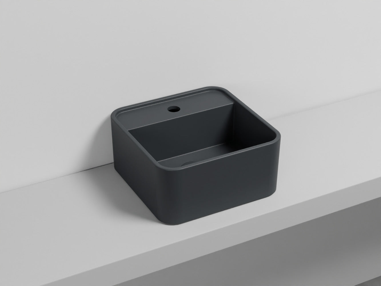 # LAVABO LES PETITES QUADRATO MONOFORO 35 - CIELO lavandino per bagno da appoggio