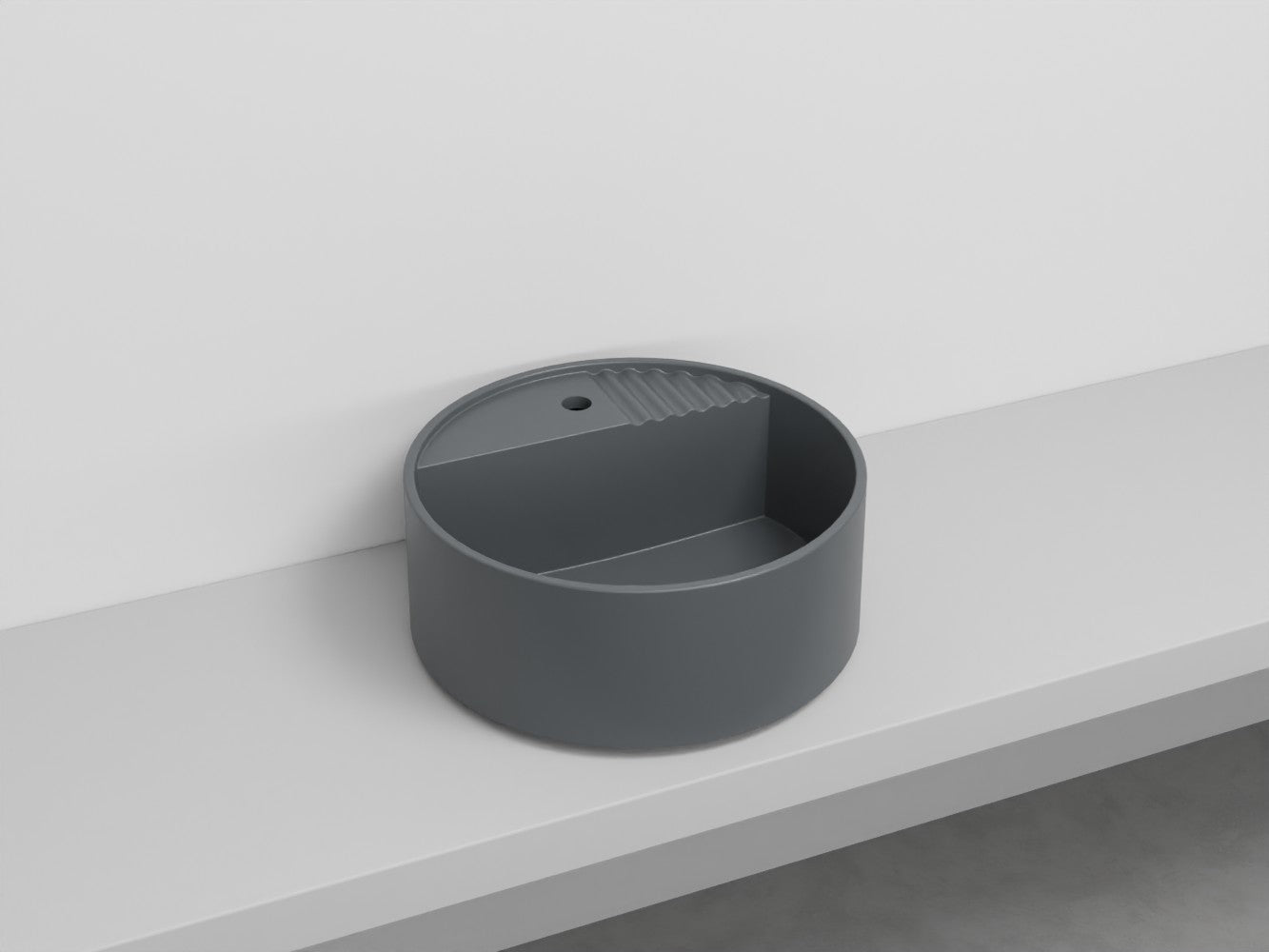 # LAVABO TONDO MONOFORO TIBERINO ARCADIA in ceramica - CIELO lavandino per bagno