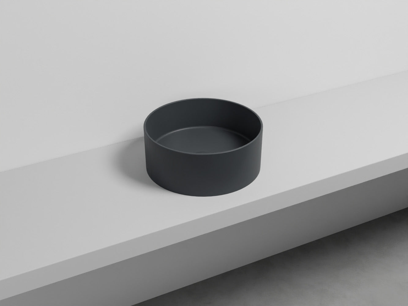 # LAVABO TONDO DA APPOGGIO THEO - CIELO in ceramica di alta qualità made in Italy per il tuo bagno