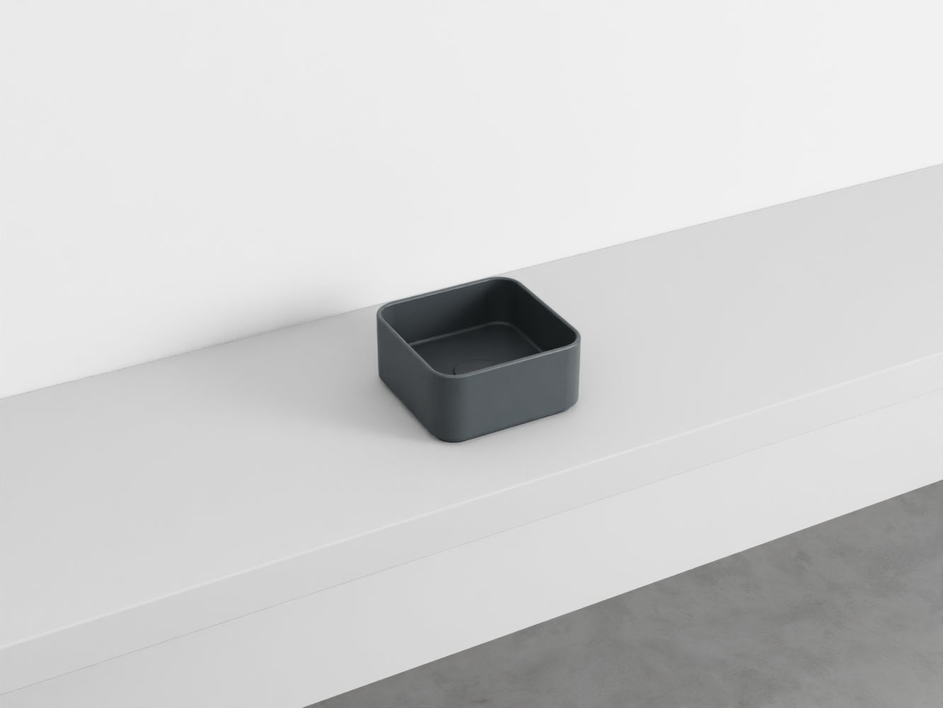 # LAVABO QUADRATO da APPOGGIO MINIMO - CIELO lavandino in ceramica per bagno