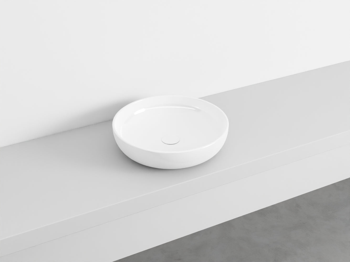 # LAVABO da APPOGGIO SHUI Ø45 - CIELO bacinella in ceramica per bagno moderno
