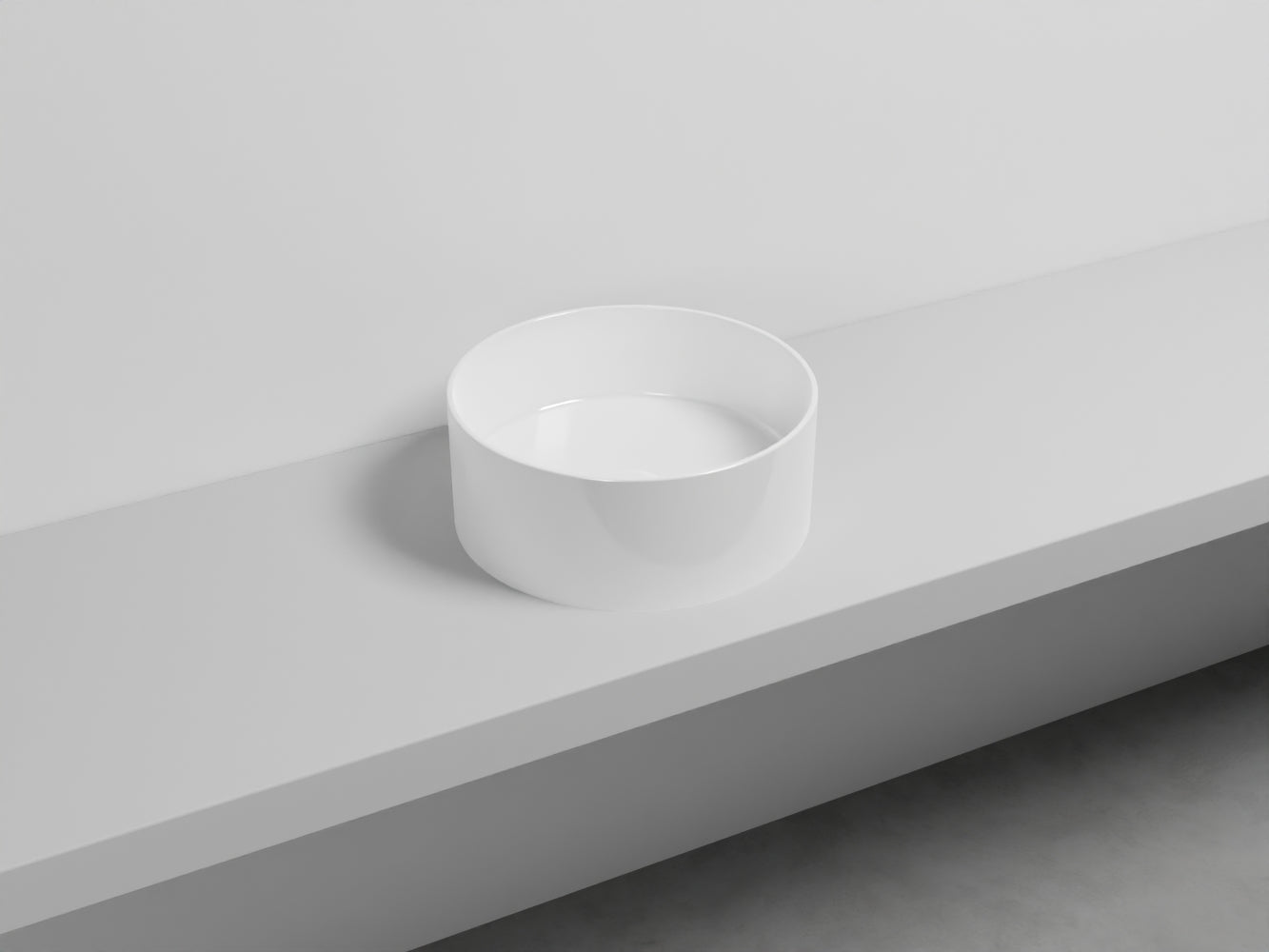 # LAVABO TONDO DA APPOGGIO THEO - CIELO in ceramica di alta qualità made in Italy per il tuo bagno