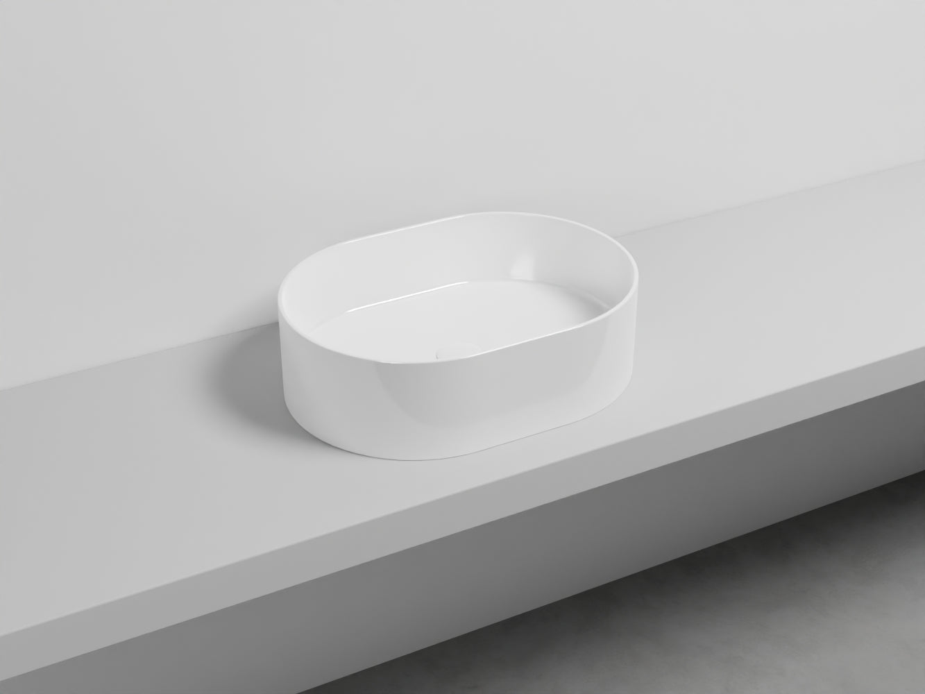 # LAVABO OVALE DA APPOGGIO THEO - CIELO in ceramica di alta qualità made in Italy per il tuo bagno