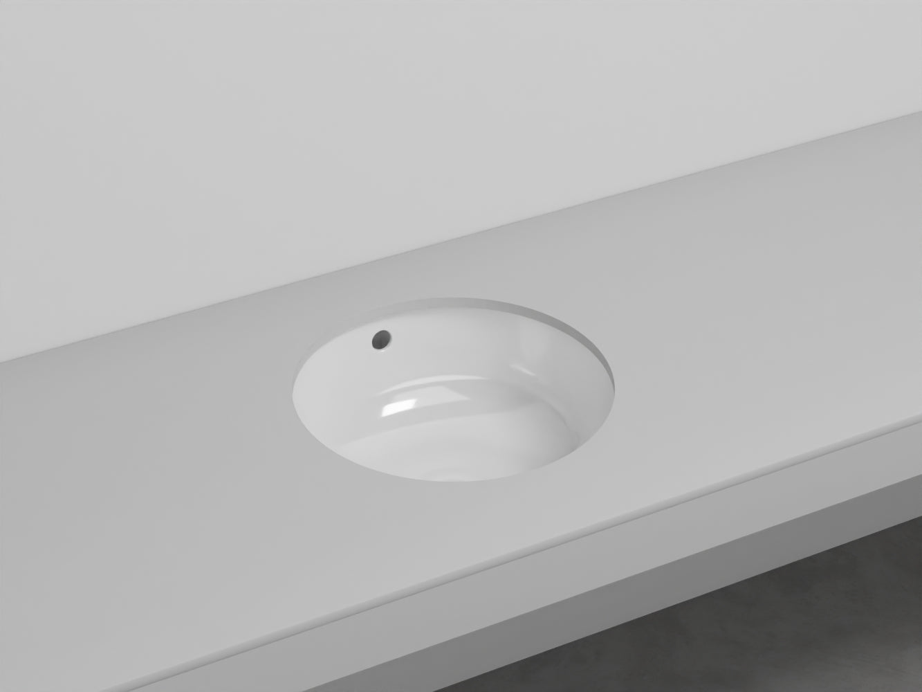 # LAVABO TONDO SOTTOPIANO ENJOY - CIELO facilita la pulizia e amplia la superficie del piano