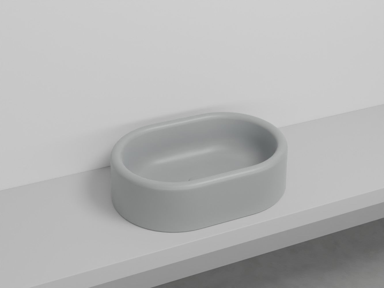 # LAVABO OVALE DA APPOGGIO ITACA - CIELO in ceramica con finiture pregiate e stile moderno