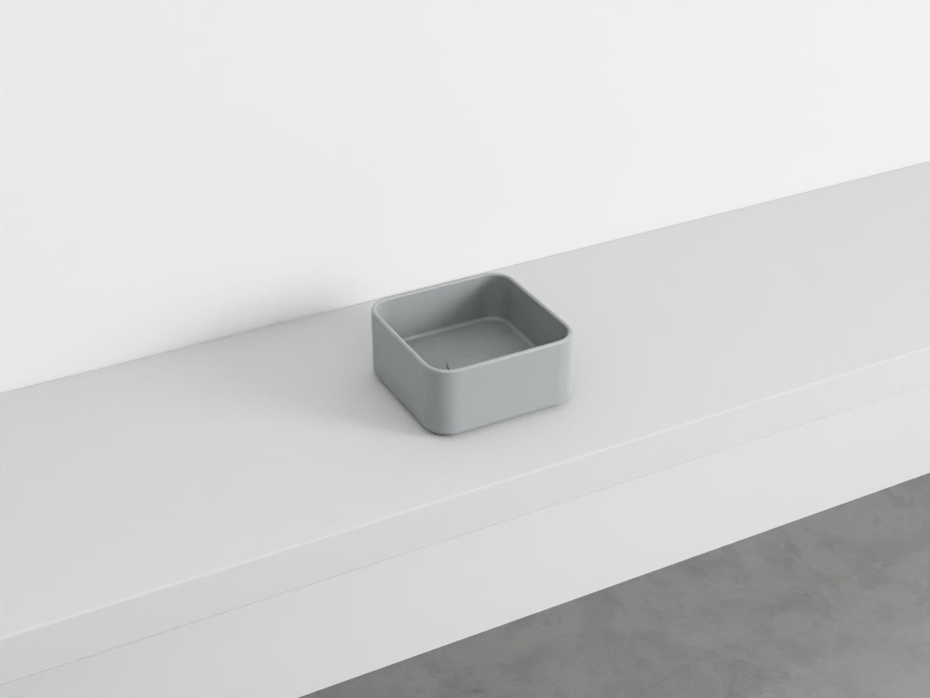 # LAVABO QUADRATO da APPOGGIO MINIMO - CIELO lavandino in ceramica per bagno