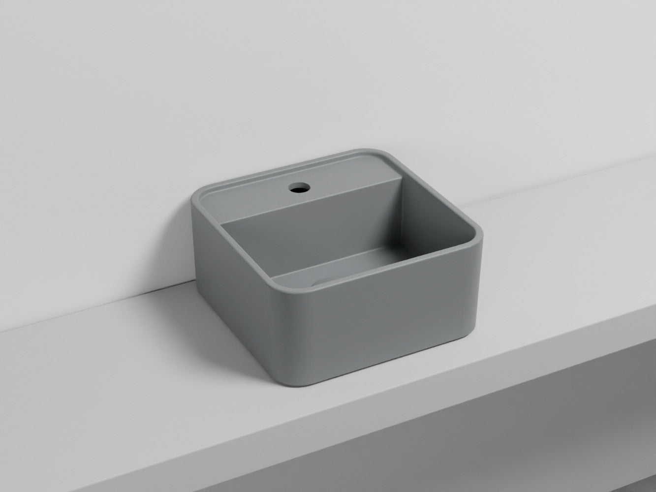 # LAVABO LES PETITES QUADRATO MONOFORO 35 - CIELO lavandino per bagno da appoggio