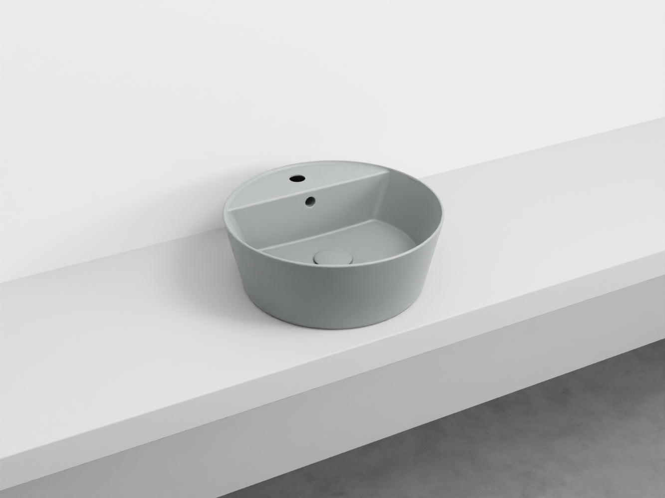 # LAVABO da appoggio HANDY - CIELO in ceramica smaltata con foro rubinetto e design moderno