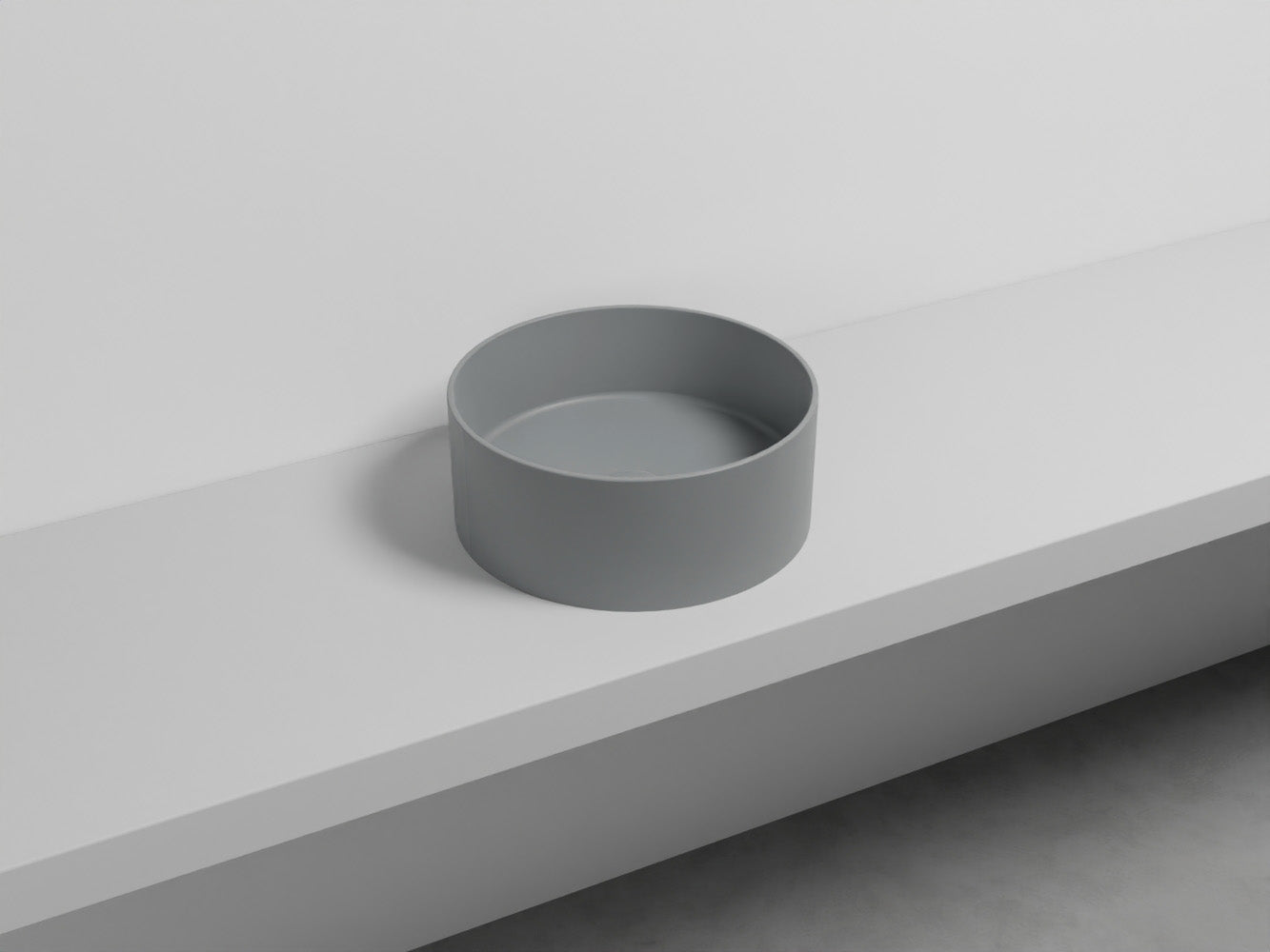 # LAVABO TONDO DA APPOGGIO THEO - CIELO in ceramica di alta qualità made in Italy per il tuo bagno