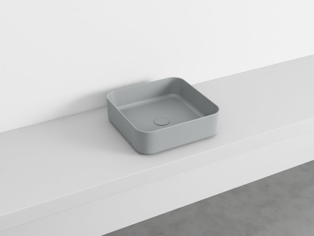 # LAVABO QUADRATO da APPOGGIO SHUI COMFORT - CIELO lavandino per bagno in ceramica