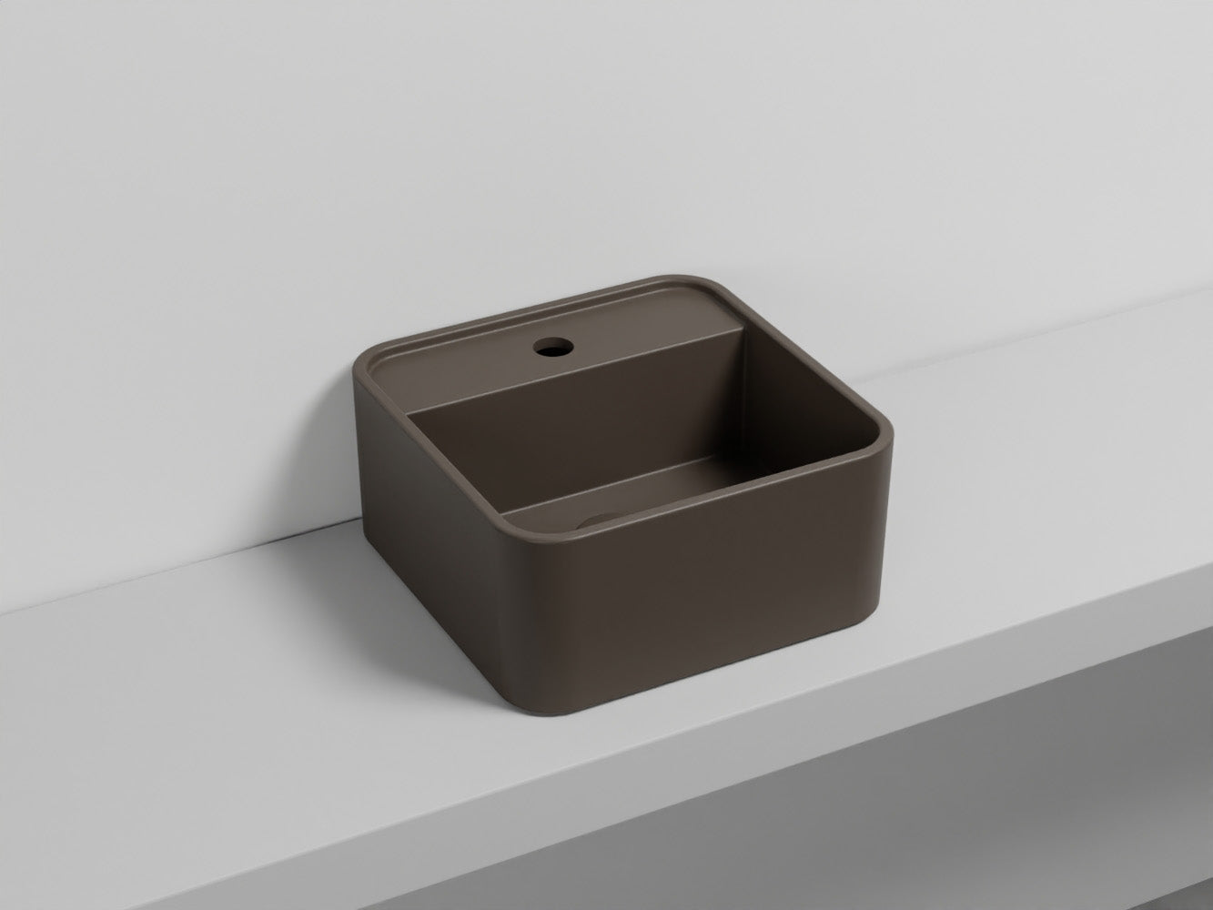 # LAVABO LES PETITES QUADRATO MONOFORO 35 - CIELO lavandino per bagno da appoggio