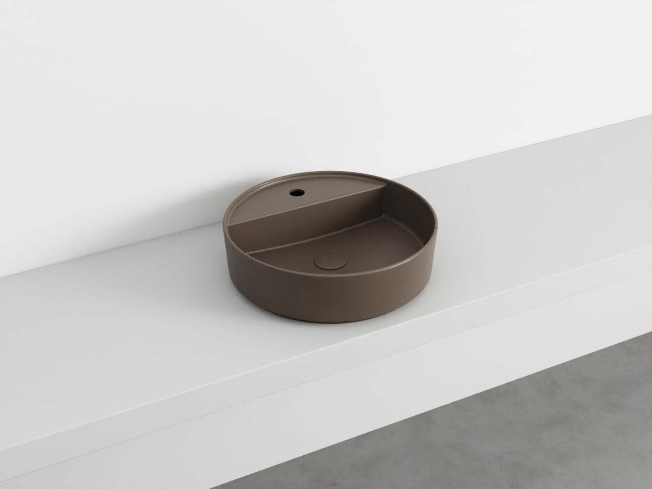 # LAVABO TONDO MONOFORO da APPOGGIO SHUI COMFORT - CIELO lavandino in ceramica per bagno