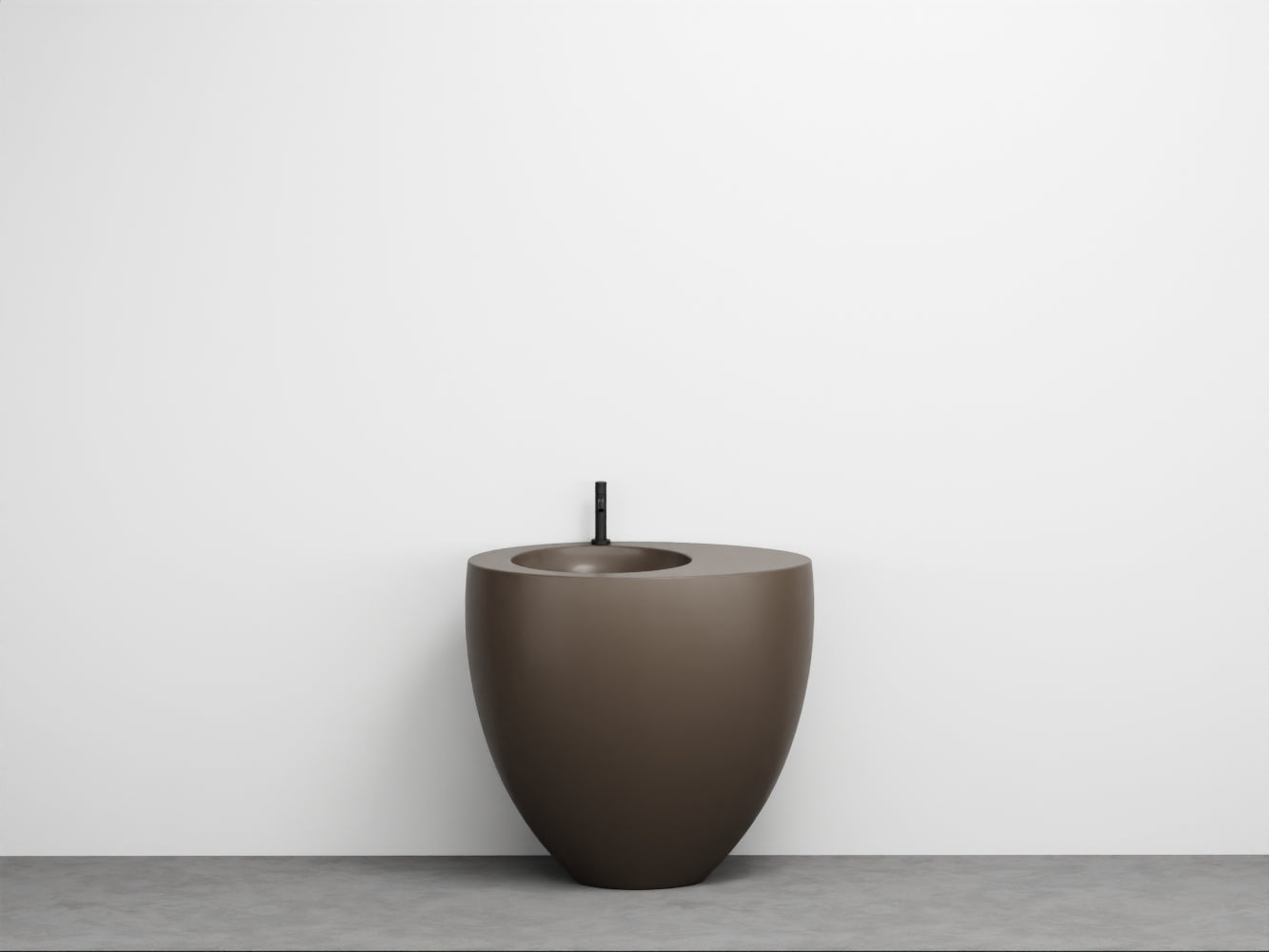 # LAVABO FREESTANDING LE GIARE - CIELO Realizzato in ceramica di alta qualità per un bagno sinuoso e austero