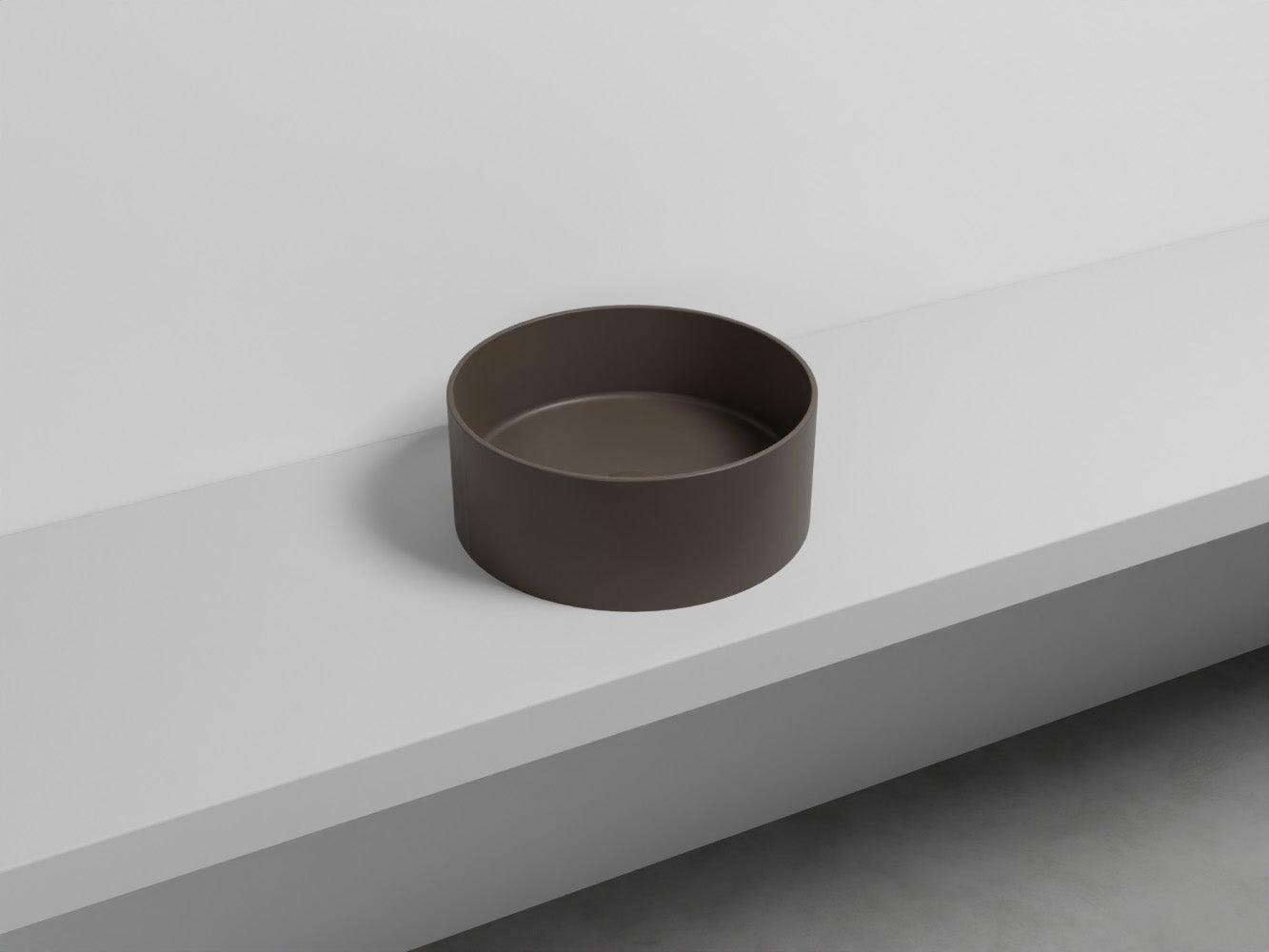# LAVABO TONDO DA APPOGGIO THEO - CIELO in ceramica di alta qualità made in Italy per il tuo bagno