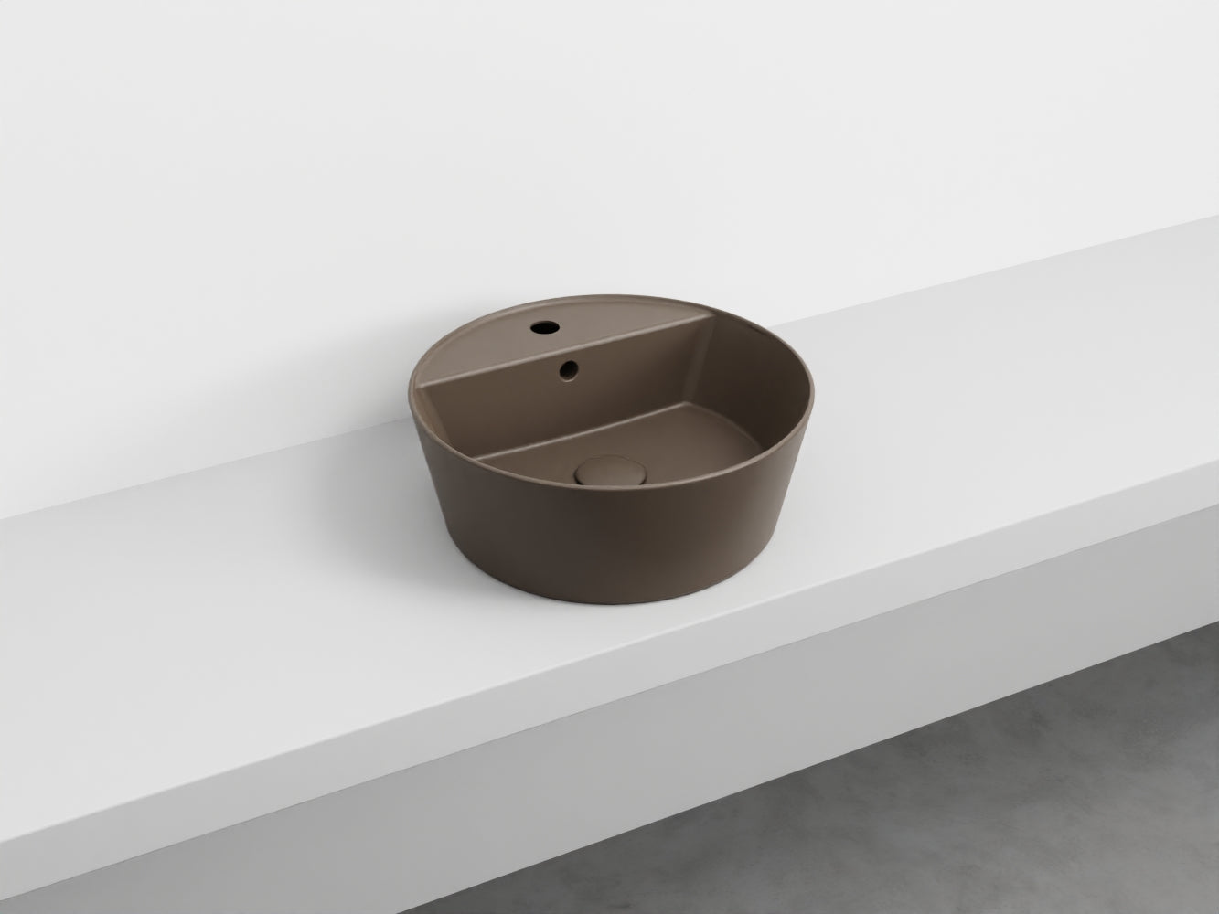 # LAVABO da appoggio HANDY - CIELO in ceramica smaltata con foro rubinetto e design moderno