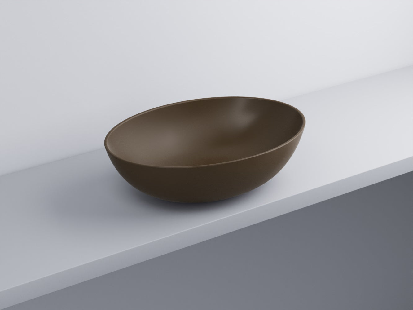 # BACINELLA DA APPOGGIO ECO da 58cm - CIELO proposta moderna e compatta per ambienti bagno dinamici e raffinati