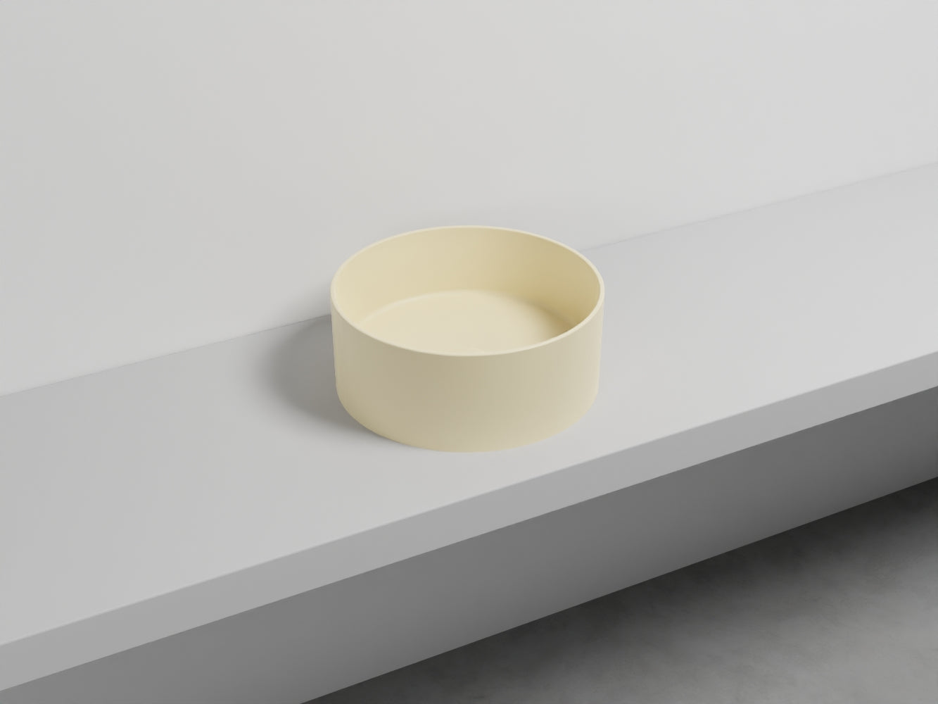 # LAVABO TONDO DA APPOGGIO THEO - CIELO in ceramica di alta qualità made in Italy per il tuo bagno