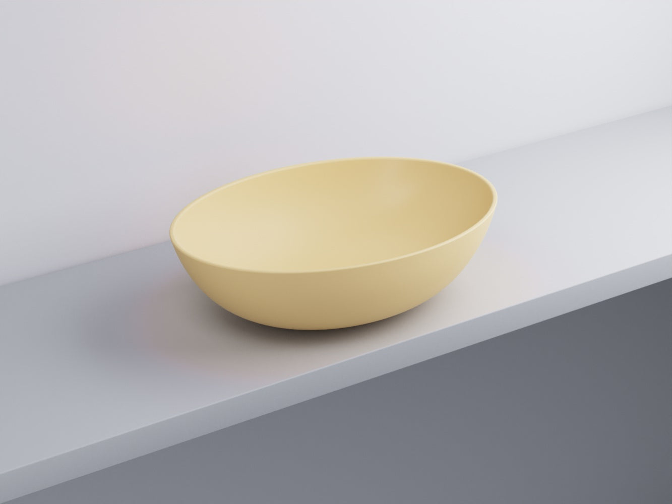 # BACINELLA DA APPOGGIO ECO da 58cm - CIELO proposta moderna e compatta per ambienti bagno dinamici e raffinati