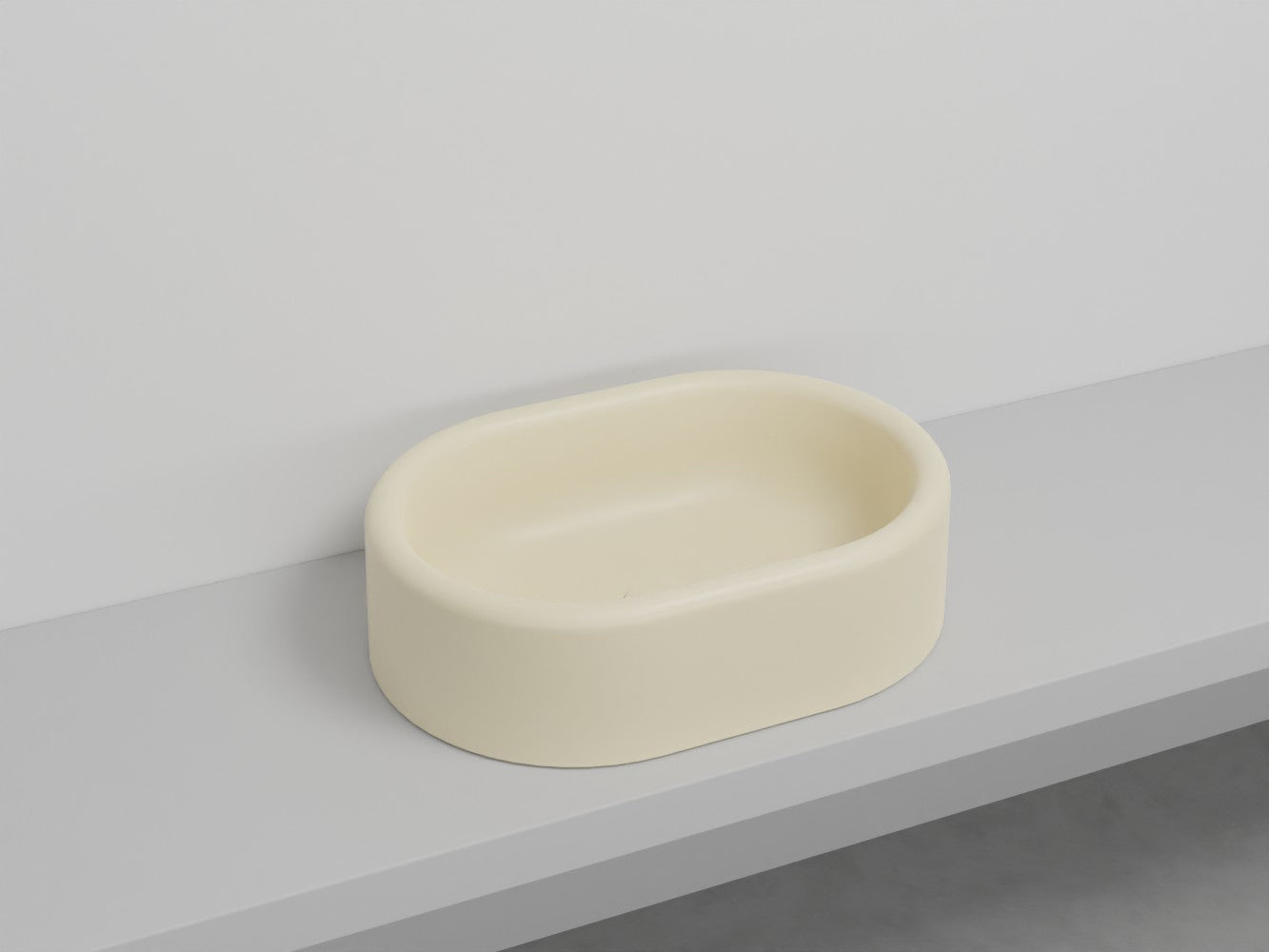 # LAVABO OVALE DA APPOGGIO ITACA - CIELO in ceramica con finiture pregiate e stile moderno