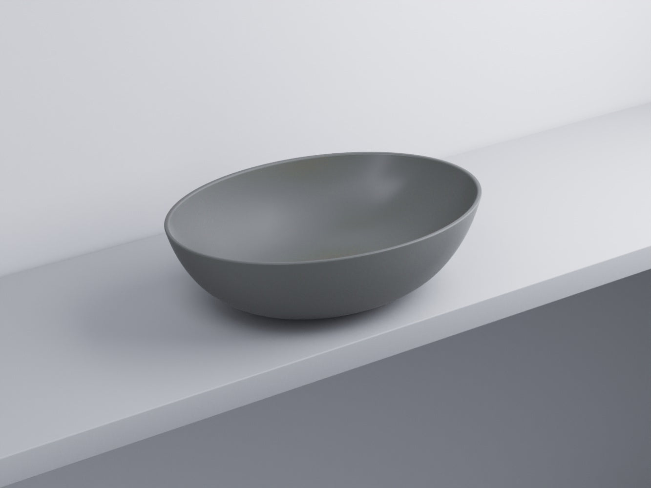 # BACINELLA DA APPOGGIO ECO da 58cm - CIELO proposta moderna e compatta per ambienti bagno dinamici e raffinati