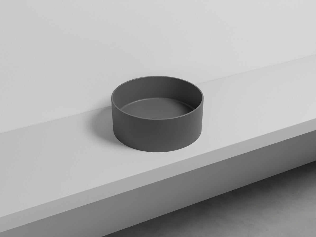 # LAVABO TONDO DA APPOGGIO THEO - CIELO in ceramica di alta qualità made in Italy per il tuo bagno