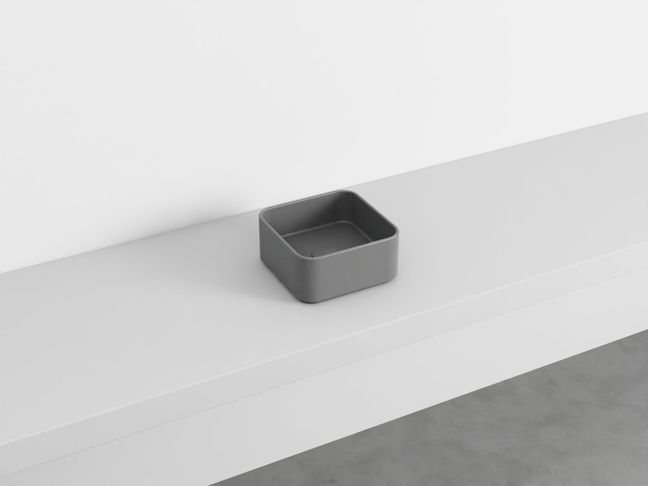 # LAVABO QUADRATO da APPOGGIO MINIMO - CIELO lavandino in ceramica per bagno