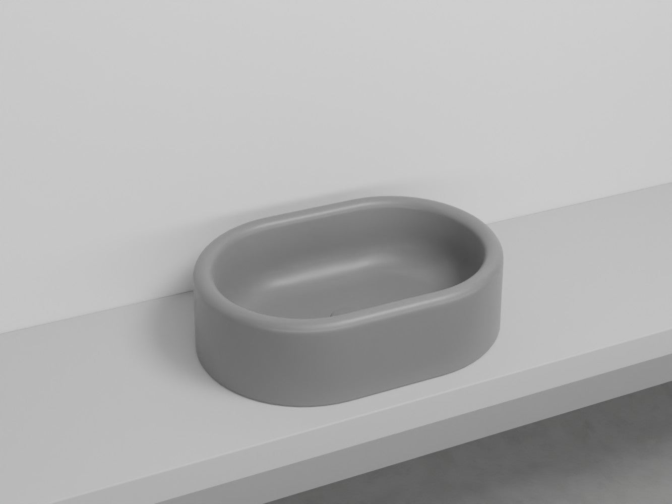 # LAVABO OVALE DA APPOGGIO ITACA - CIELO in ceramica con finiture pregiate e stile moderno