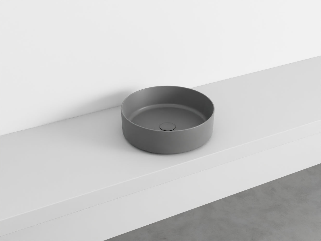 # LAVABO TONDO da APPOGGIO SHUI COMFORT - CIELO lavandino per bagno Made in Italy