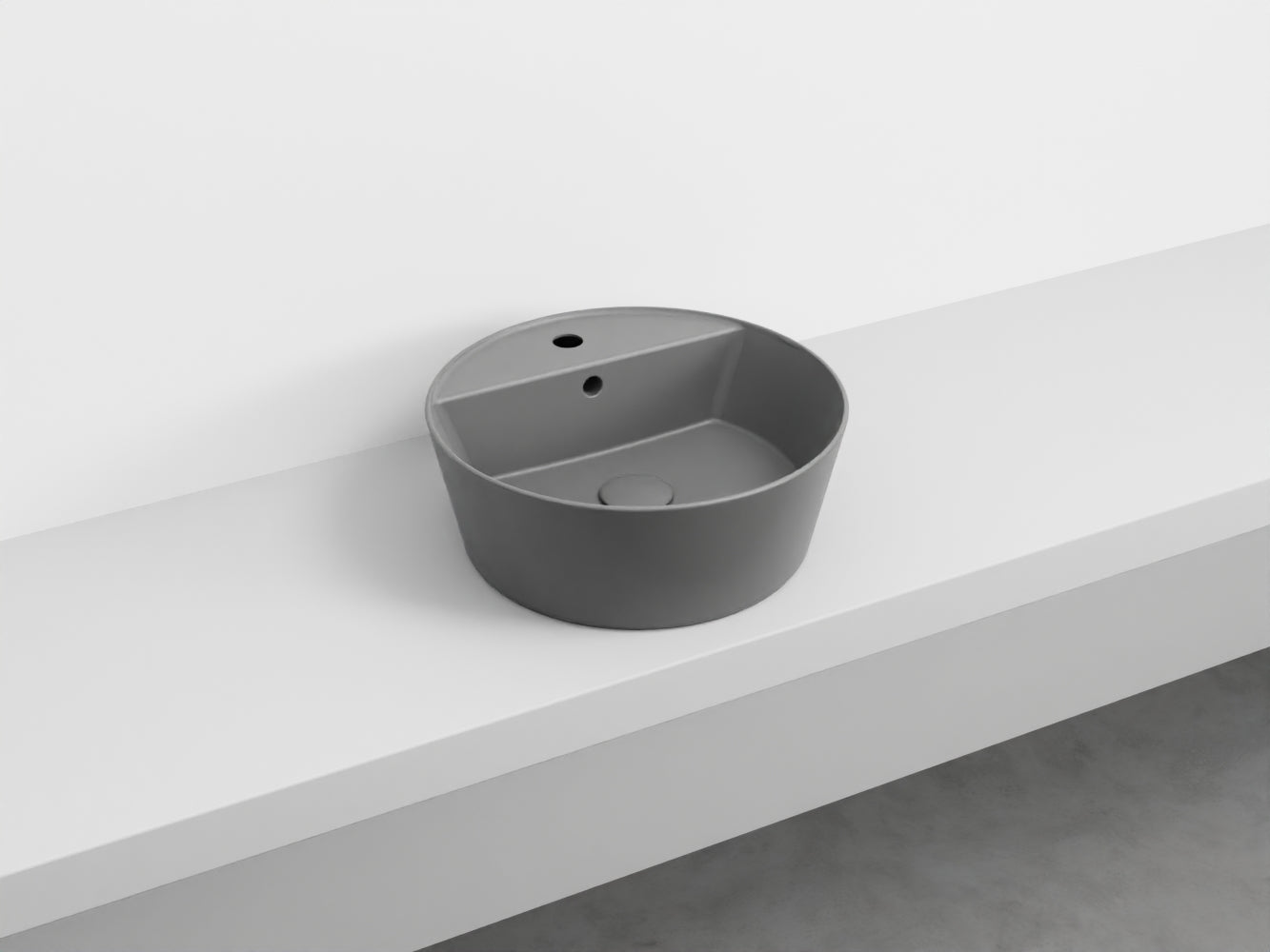 # LAVABO da appoggio HANDY - CIELO in ceramica smaltata con foro rubinetto e design moderno