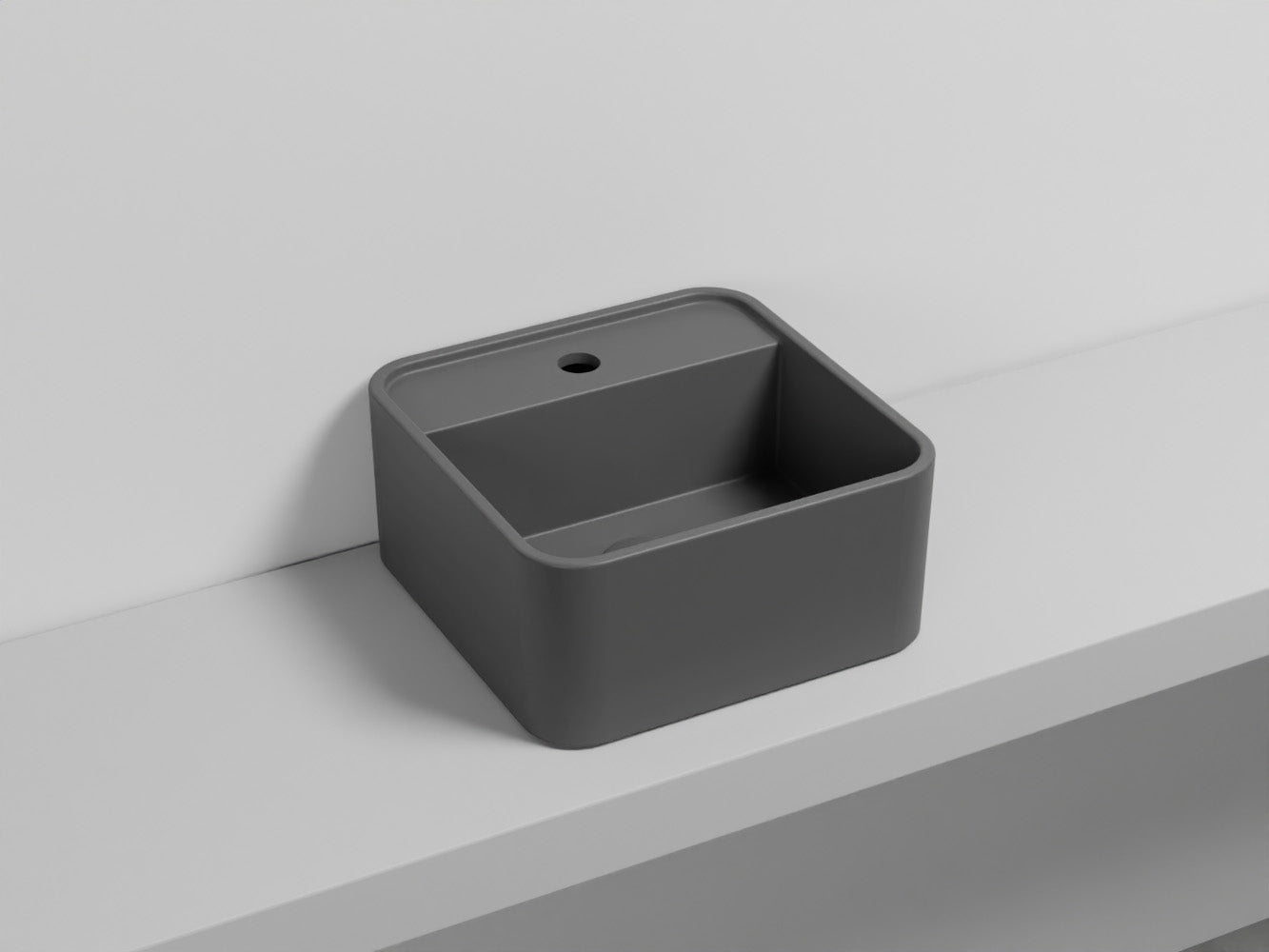 # LAVABO LES PETITES QUADRATO MONOFORO 35 - CIELO lavandino per bagno da appoggio