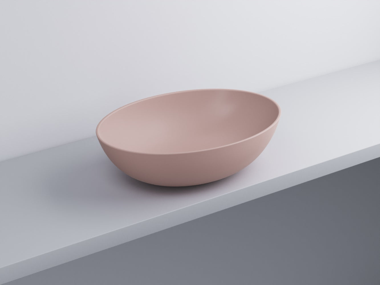# BACINELLA DA APPOGGIO ECO da 58cm - CIELO proposta moderna e compatta per ambienti bagno dinamici e raffinati