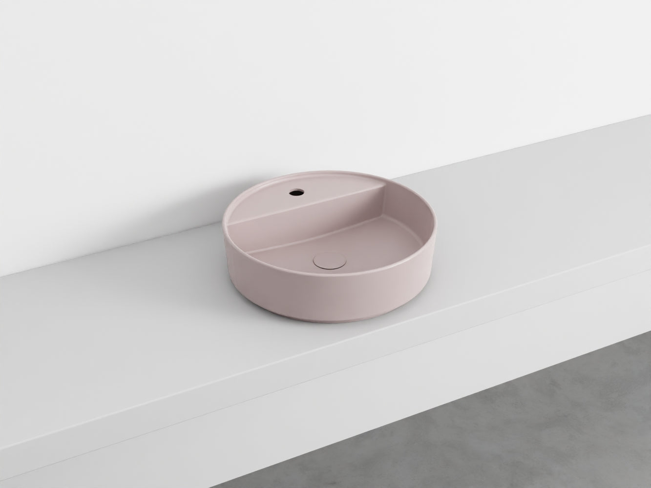 # LAVABO TONDO MONOFORO da APPOGGIO SHUI COMFORT - CIELO lavandino in ceramica per bagno