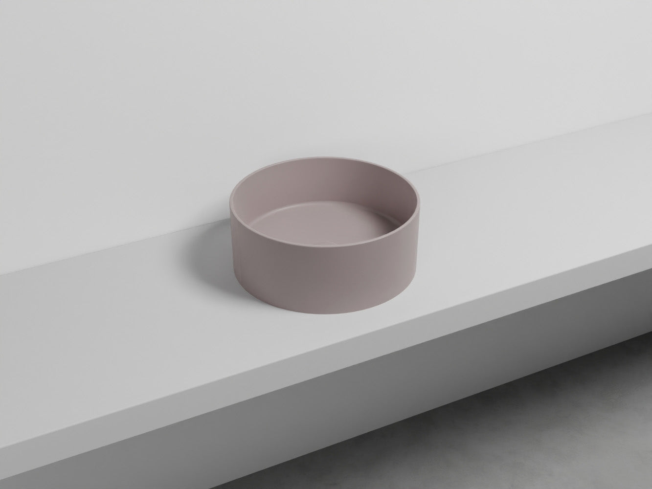 # LAVABO TONDO DA APPOGGIO THEO - CIELO in ceramica di alta qualità made in Italy per il tuo bagno