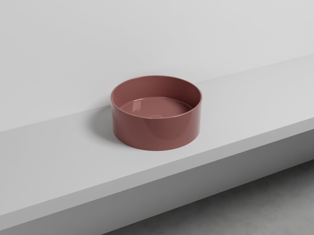 # LAVABO TONDO DA APPOGGIO THEO - CIELO in ceramica di alta qualità made in Italy per il tuo bagno