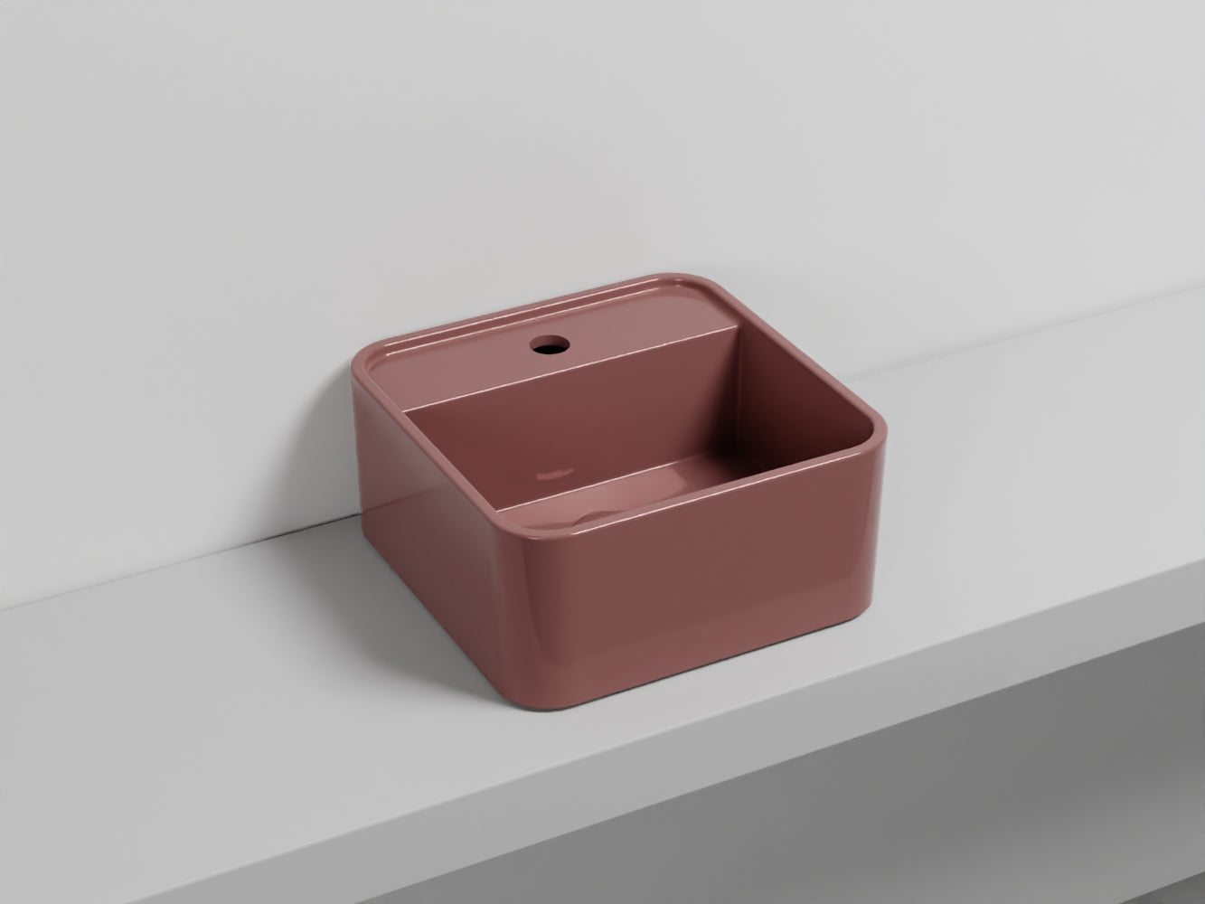 # LAVABO LES PETITES QUADRATO MONOFORO 35 - CIELO lavandino per bagno da appoggio