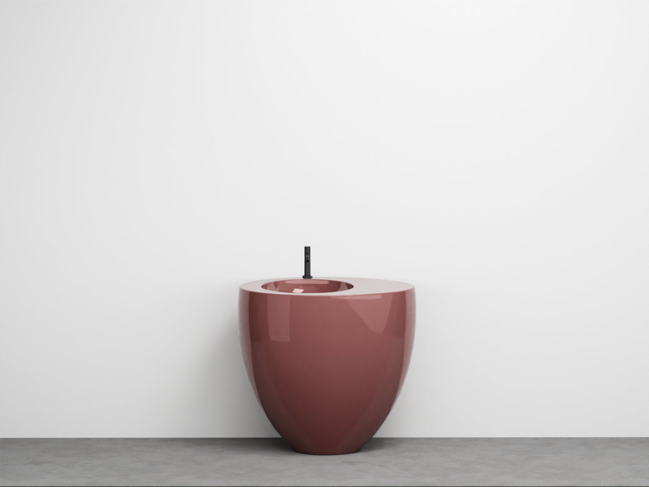 # LAVABO FREESTANDING LE GIARE - CIELO Realizzato in ceramica di alta qualità per un bagno sinuoso e austero