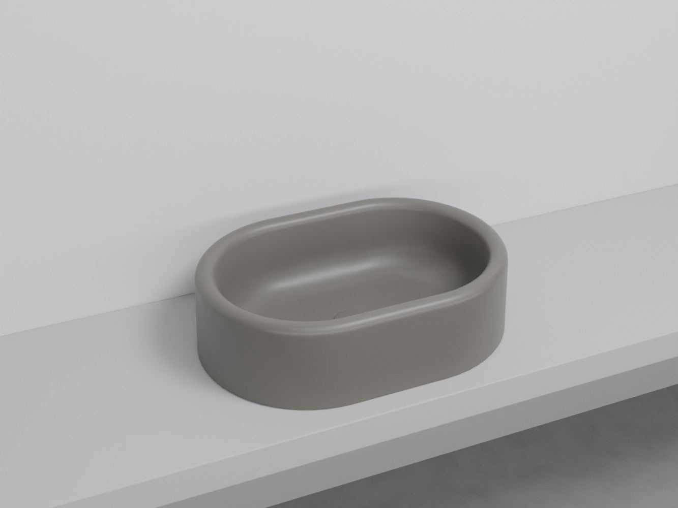 # LAVABO OVALE DA APPOGGIO ITACA - CIELO in ceramica con finiture pregiate e stile moderno