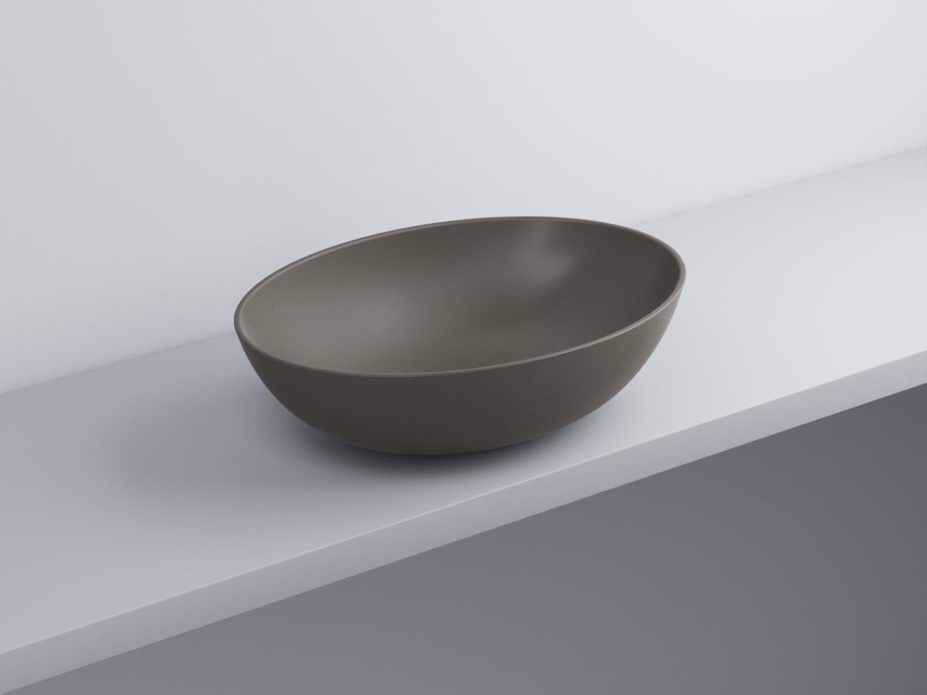 # BACINELLA DA APPOGGIO ECO da 58cm - CIELO proposta moderna e compatta per ambienti bagno dinamici e raffinati