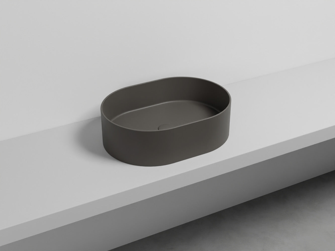 # LAVABO OVALE DA APPOGGIO THEO - CIELO in ceramica di alta qualità made in Italy per il tuo bagno